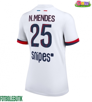 Paris Saint-Germain Nuno Mendes #25 Bortatröja Kvinnor 2025-26 Kortärmad